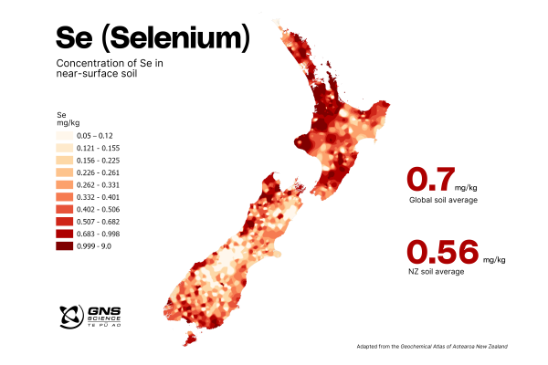 Selenium in soil infographic GNS Science