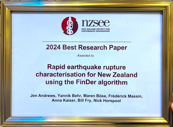 NZSEE Best Research Paper award