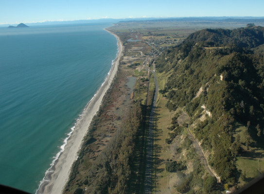 Aerial photo of Matata Bay of Plenty