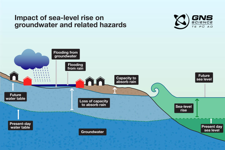 Impact of sea level rise on groundwater 3x2 credit GNS Science v2