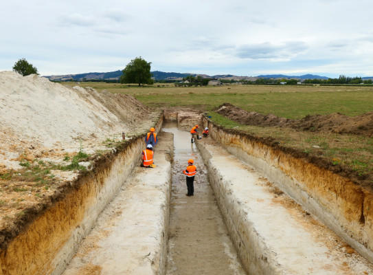 Te Puninga Fault trench layers