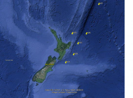 Dart Buoy Locations