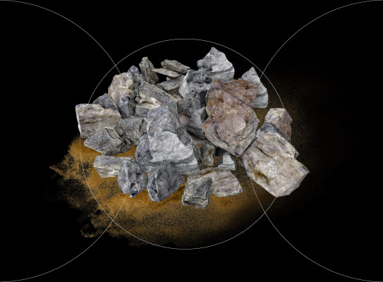 Aggregate and sand