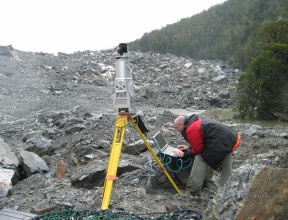 Terrestrial laser scanning of landslide dam Young River Southern Alps