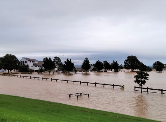 flooding at rhodes park car park