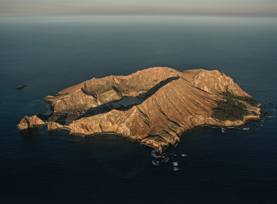 Whakaari Island aerial view