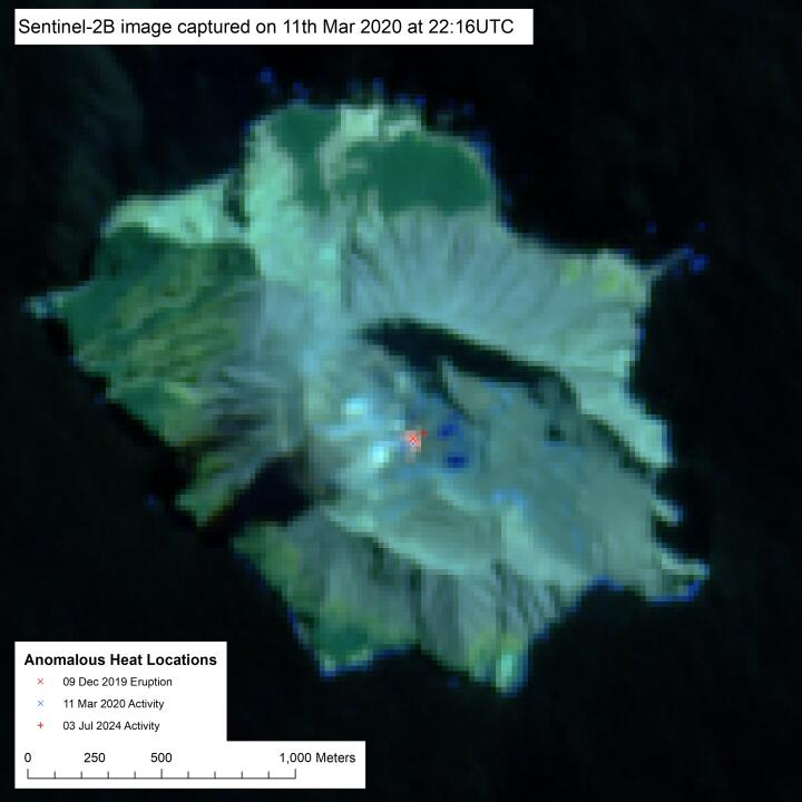 Sentinal-B Image of Whakaari 2024