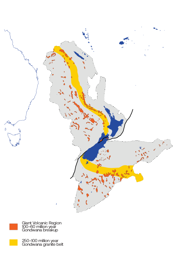 Giant Volcanic Field across the Continent