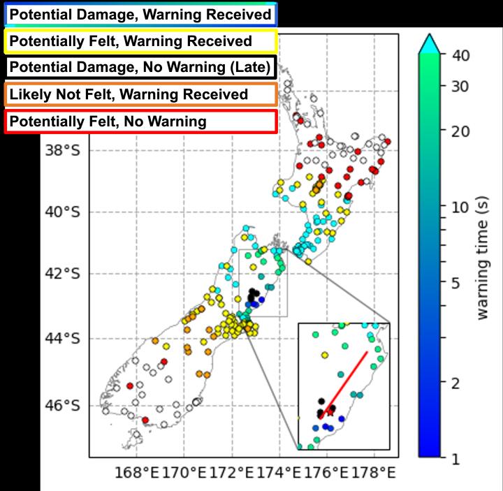 Kaikoura EEW summarymap