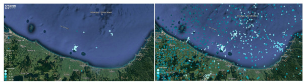 Whakaari earthquakes